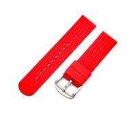HBGRVCKS Quick Release Silicone Watch Band 18mm 20mm 22mm 24mm Rubber Watch Strap For Traditional Or Smart Watch Unisex Watch Strap Watch Replacement Strap(Red A,18mm)