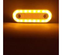 HBGURM 10 Uds/5 Uds 12V 24V Luz De Posición Lateral Luces Reflectoras Liquidación Para DAF Para Remolque De Camión Feu Clignotant Latéral(8 Pieces,Amarillo)