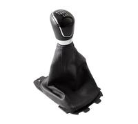 HBGURM Cambios Marcha Coche Para Ford Para Ecosport 2014 2015 2016 2017 2018 ABS Pomo De Cambio Marchas Manual Con Funda Cuero PU Negro(6 Speed Black)