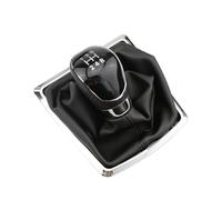 HBGURM Cambios Marcha Coche Para Ford Para Focus 2 MK2 Para Fiesta Y Para Kuga 2005-2012 Funda De Cuero Para Palanca Cambios 5 6 Velocidades(5Speed black)
