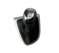 HBGURM Cambios Marcha Coche Para Renault Para Clio 4 IV MK4 2012-2019 Pomo De Palanca Cambios A La Izquierda Funda Protectora Cabezal Cambio Con Guardapolvo Para Caja(Chrome 6 Speed)