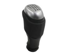 HBGURM Cambios Marcha Coche Pomo De Palanca Cambios Cuero Para Renault Para Captur 1 I MK1 2013 2014 2015 2016 2017 2018 2019(Silver black 6 speed)