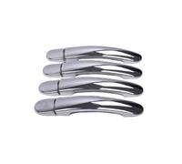 HBGURM Cubiertas Adhesivas Negras Brillantes Para Manijas De Puerta De Auto Para VW Para Polo 2010-2018 Manilla Exterior Coche(Silver 0 keyhole)