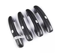 HBGURM Cubiertas Adhesivas Para Manijas De Puertas De Coche Para Mercedes Para Benz CLA A C E GLC GLB LHD Manilla Exterior Coche(Carbon 4 sensor)