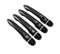HBGURM Embellecedor De Manija De Puerta Negro Brillante Para Renault Para Megane 3 MK3 III 2008 2009 2010 2011 2012 2013 2014 2016 Manilla Exterior Coche(4Dr no key 2 buttons)