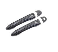 HBGURM Embellecedor Para Manija De Puerta Para Renault Para Clio IV MK4 2012 2013 2014 2015 2016 2017 2018 2019 Manilla Exterior Coche(1 Keyhole 2 Buttons)