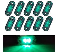 HBGURM Luces Posición Lateral Universales 10X 12V 24V Para Scania Accesorios Para Camiones Remolque Caravana Lámpara Liquidación Montaje Superficie Feu Clignotant Latéral(Verde)