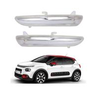 HBGURM Luz Señal Giro Espejo Retrovisor Coche Luz Indicadora De Espejo Retrovisor Cubierta De Lámpara Para Peugeot 208 301 1607512680 2012-2020 Feu Clignotant Latéral(Izquierda y Derecha)