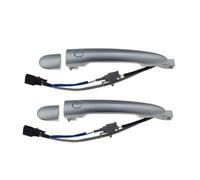 HBGURM Manija De Puerta Exterior Plateada Con Botón Delantero Trasero Izquierdo Derecho Para Renault Para Koleos 2,0 2008-2024 Manilla Exterior Coche(2 pcs Rear Pair)