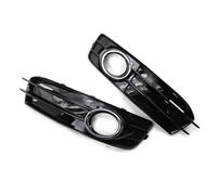 HBGURM Para A3 8P S-Line 2009-2012 8P0807682 8P0807681 Cubierta bisel la luz antiniebla automóvil Rejilla de la lámpara del parachoques delantero (Pair Chrome black)