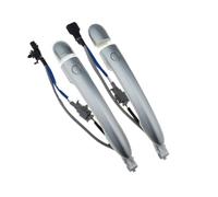HBGURM Para Renault Para Koleos 2.0 2008-2024 Manija Exterior Plateada Con Botón Delantera Trasera Izquierda Derecha Manilla Exterior Coche(2 pcs Front Pair)