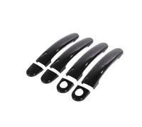 HBGURM Para Seat Para Altea 2006-2019 Embellecedores Cromados Negros Para Manijas De Puertas Manilla Exterior Coche(Black 2 keyholes)