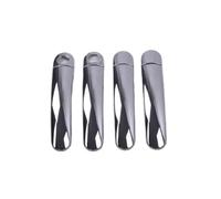 HBGURM Para Seat Para Altea 2006-2019 Embellecedores Cromados Negros Para Manijas De Puertas Manilla Exterior Coche(Silver 2 keyholes)
