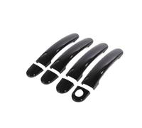 HBGURM Para Seat Para Altea 2006-2019 Embellecedores Cromados Negros Para Manijas De Puertas Manilla Exterior Coche(Black 1 keyhole)