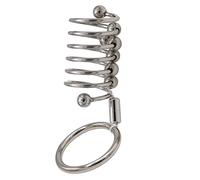 HBHYU BDSM Acero inoxidable Rosca hueca Manga del pene Dispositivo de castidad Jaula Ejercicio del pene Anillos de metal for el pene Anillo del glande Anillo del escroto del pene Juguetes sexuales for
