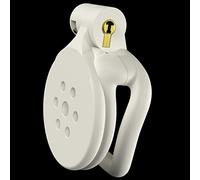 HBHYU BDSM Bondage Chastity Cage Jaula de castidad for hombres Jaula de resina for pene con 4 anillos for pene Cinturón de castidad Hombre Chastity Cock Cage Ring Set SM Bondage Sex Toy(White,B)