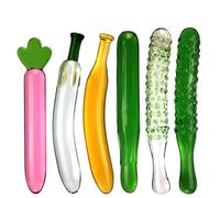 HBHYU BDSM Bondage Vidrio Forma de fruta Tapones anales Consolador de vidrio Tapón de vidrio Consolador anal vaginal Juguete sexual Punto G Tapón anal Tapón anal Consolador de vidrio Juguete sexual fo