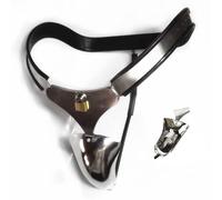 HBHYU BDSM Cinturón de castidad de metal Hombres Jaula de gallo Ropa interior invisible de acero inoxidable Jaula de castidad 2 estilos Cinturón de castidad Hombre SM Restricciones de juguetes sexuale