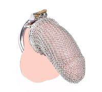 HBHYU BDSM Jaula de castidad for pene de acero inoxidable, 4 tamaños de anillo disponibles, jaula de castidad for hombres, cinturón de castidad con jaula for pene for hombres, juguetes sexuales Bondag