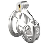 HBHYU BDSM Jaula de castidad Jaula de pene de acero inoxidable Cinturón de castidad Jaula de castidad for hombre Jaula for pene SM Bondage Castidad Juguete sexual Dispositivo de castidad con jaula for