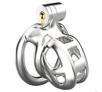 HBHYU BDSM Jaula de castidad Jaula de pene de acero inoxidable Cinturón de castidad Jaula de castidad for hombre Jaula for pene SM Bondage Castidad Juguete sexual Dispositivo de castidad con jaula for
