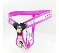 HBHYU Cinturón de castidad femenino BDSM Bragas invisibles Jaula de castidad de silicona de acero inoxidable con 2 tapones de vagina y tapón anal Dispositivo de castidad SM Bondage Juguetes sexuales f