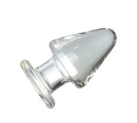 HBHYU Consolador de cristal BDSM, tapón anal XXL, tapón anal extra grande, consolador de cristal transparente, bolas anales, cuentas anales, dilatador de ano liso, juguete sexual SM for mujeres y homb