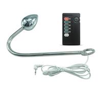 HBHYU Gancho anal con tapón anal BDSM, bolas anales de acero inoxidable, dilatador anal S/M/L, consolador anal SM, juguete sexual bondage for mujeres y hombres(Oval,M)