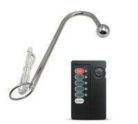 HBHYU Gancho anal con tapón anal BDSM, bolas anales de acero inoxidable, dilatador anal S/M/L, consolador anal SM, juguete sexual bondage for mujeres y hombres(Runden,M)