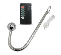 HBHYU Gancho anal con tapón anal BDSM, bolas anales de acero inoxidable, dilatador anal S/M/L, consolador anal SM, juguete sexual bondage for mujeres y hombres(Runden,L)