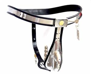 HBHYU Jaula de castidad de acero inoxidable for hombres, ropa interior de bondage masculina, jaula de castidad, jaula de pene transpirable de acero inoxidable for hombres con tapón anal, jaula for pen