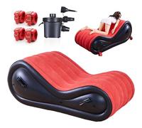 HBHYU Sofá Sexual Inflable BDSM con Juego de Puños for Juegos BDSM y Bondage, Muebles de Juegos Sexuales for Parejas, Posición más Profunda, Soporte, Almohada Multifuncional de PVC