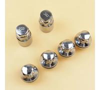 HBIS Compatible con Mitsubishi para Pajero 12mmX1.5 2002-2018 Car Styling Chrome Wheel Screw Bolt Lock Nut Key Adapter OEM:9094201033 6111171 Pernos de Llantas