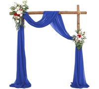 HBKUHIUT 300 * 75 cm Cortina de Arco de Gasa de Tul Azul Marino Cortina de Tul de Cristal Transparente para decoración de Fondo de Fiesta Cortina Transparente-Azul Real-30 * 300 cm