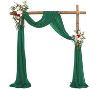 HBKUHIUT 300 * 75 cm Cortina de Tul de Gasa de Tul Azul Marino Cortina de Tul de Cristal Transparente para decoración de Fondo de Fiesta Cortina Transparente-Verde Esmeralda-30 * 300 cm