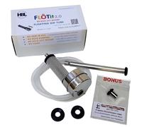 HBL Homebrewer LAB FLOTit Elaboración de Cerveza, Fabricado con Acero Inoxidable y Tubo de Silicona de Grado alimenticio, Metalizado
