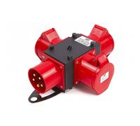 HBM 400 Voltios Bloque de distribución de 3 vías 32 Ampere