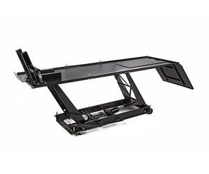 HBM 450 kg Mesa elevadora de motocicleta hidráulica con abrazadera de rueda delantera de lujo - negro