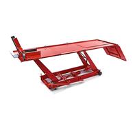 HBM 450 kg Mesa elevadora de motocicleta hidráulica con abrazadera de rueda delantera de lujo - rojo