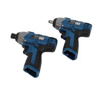 HBM Llave de impacto de batería y atornillador de impacto de 10,8 voltios