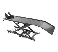 HBM Mesa elevadora para motocicletas de 450 kg plataforma hidráulica, ajustable y antideslizante