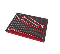 HBM Professional 22 Piece Ring - Juego de llaves inglesas con incrustaciones de espuma