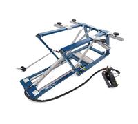 HBM Puente para coches 2500 kg, puente de limpieza, puente para ruedas, ajustable, extra bajo