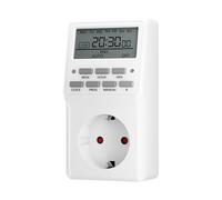 HBN Temporizador digital con 20 programas de conmutación, temporizador semanal para interiores, cuenta regresiva, función aleatoria, precisión de minutos, 16 A/3680 W