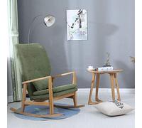 HBNING Sillones Reclinables, Cómodo Relax Balcón Nórdico Madera Maciza Balcón para Adultos Ocio Antiguo Silla Perezosa Sofá Individual Desmontable Blanco y Negro