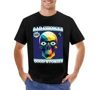 HBNxdrf689 Bad-Choices-Good-Stories-T-Shirt Black L