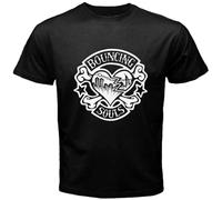 HBNxdrf689 Bouncing Souls Rocker Heart Punk T-Shirt Black S