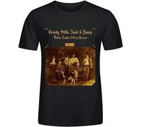 HBNxdrf689 C.N. Crosby Stills Nash DJ VU T Shirt Black S