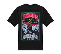 HBNxdrf689 Cheech and Chong Backwoods Smoking Cigarette Marijuana Weed Pot Graphic T Shirt Black S