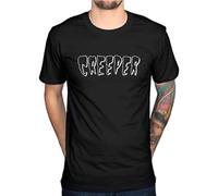 HBNxdrf689 Creeper Death Card T Shirt Horror Punk Band Music Merch The Stranger Al Black XL